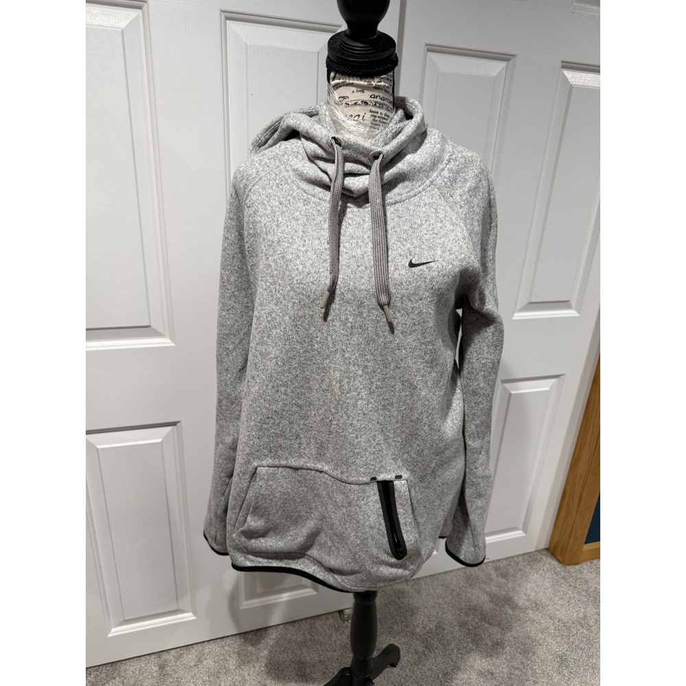 Nike Hypernatural Women's XL Therma-Fit Gray Heather Pullover Soft Fleece Hoodie